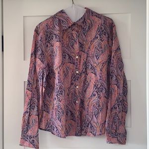 Liberty of London crisp summer button up, cotton.